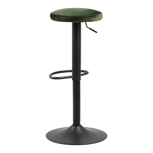 Barová židle Finch Actona čalouněná otočná výškově nastavitelná zelená moderní ke kuchyňskému ostrůvku