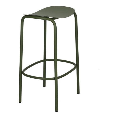 Kovová barová stolička Trick 65 cm zelená moderní do kuchyně a k ostrůvku bez opěrky SCAB Design