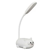 Dětská stolní LED lampa Kitty bílá, moderní, nabíjecí s ohebným ramenem