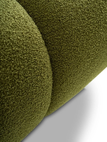 Zelený čalouněný obdélníkový taburet do obýváku moderní retro Intesi 89x104 cm