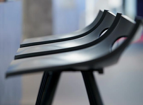 Barová stolička Diablito 80 cm zelený chrom moderní bez opěradla do kuchyně k ostrůvku