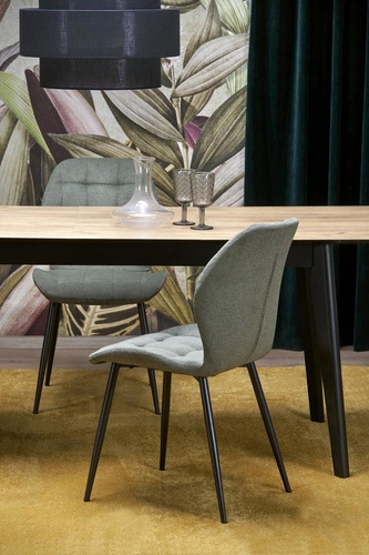 Rozkládací jídelní stůl Ambyl dub wotan černý moderní 140–180 cm Intesi