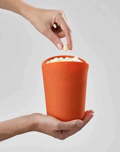 JJ - Sada 2 nádob na popcorn, M-Cuisine oranžová/šedá