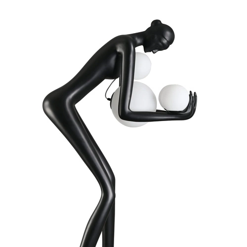 Stojací lampa WOMAN-2 BLACK 190 cm