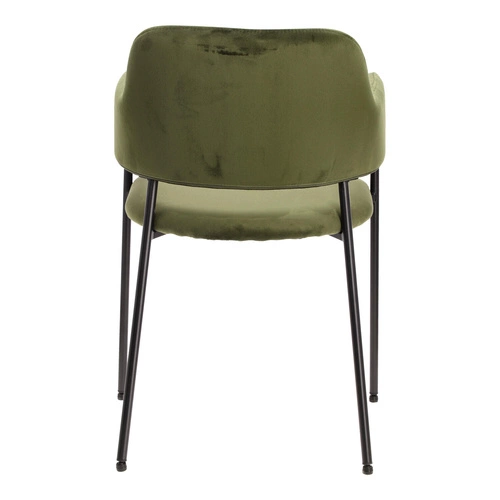 Jídelní židle Lima Actona zelená sametová s područkami snadno čistitelná