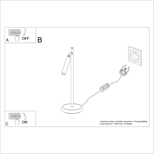 Moderní bílá stolní lampa Pastelo s nastavitelným stínidlem do pracovny nebo ložnice