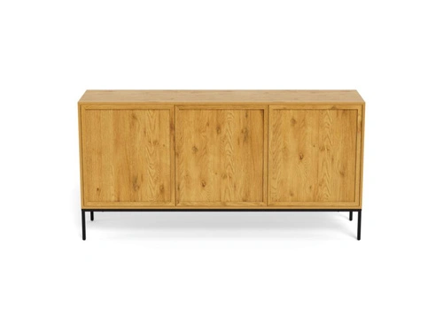 Komoda Palmdale dub přírodní černá 158 cm moderní do obývacího pokoje