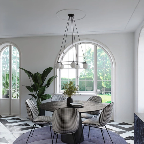 Moderní černý lustr YOLI 3 koule do obýváku a jídelny kovové stropní svítidlo