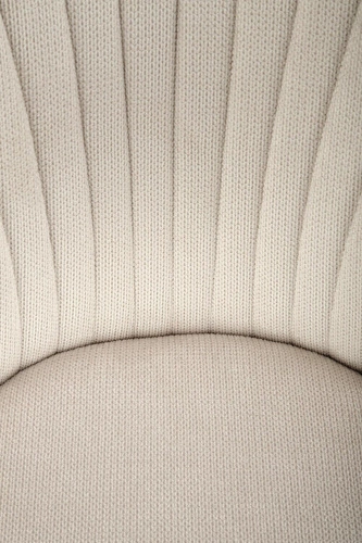 Čalouněná židle Odile béžová do jídelny a obýváku moderní na černých nohách Intesi