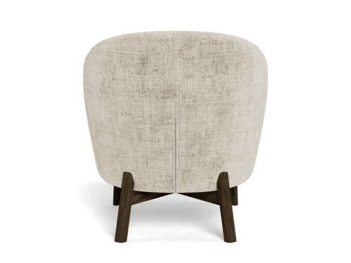 Relaxační křeslo Darlene béžové sametové do obývacího pokoje skandinávský