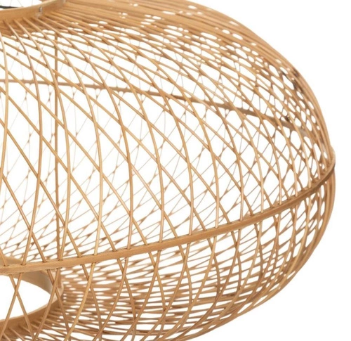 Závěsné bambusové svítidlo Loren kulaté, nastavitelné, do obýváku a nad stůl, 60 cm, boho