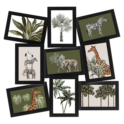 Černý multirám na 9 fotografií 10x15 cm Atmosphera moderní nástěnný fotorámeček