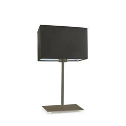 Noční lampička AMALFI moderní hnědá s textilním stínidlem do ložnice a obýváku 40 cm