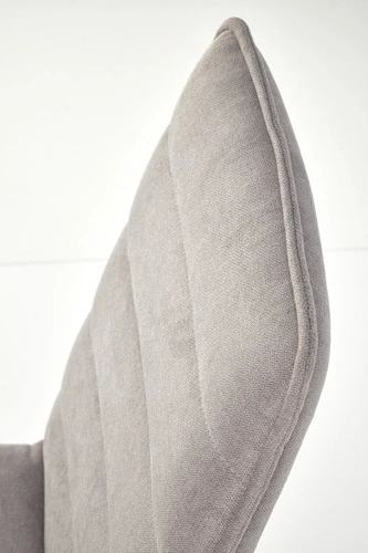 Čalouněná židle Noelle šedá do jídelny a obýváku moderní na černých nohách Intesi