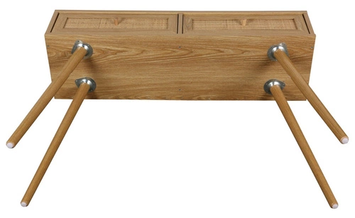 Ballo boho ratanová konzole se zásuvkami do předsíně a obýváku, úzký příruční stolek ke zdi