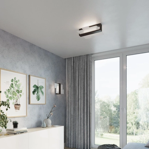 Nástěnné svítidlo Feniks Sollux moderní dřevěné hnědé do obýváku a ložnice 30 cm