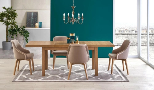 Rozkládací jídelní stůl Tiago 2 140–220 cm moderní přírodní dub Intesi