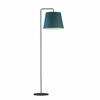 Stojací lampa do obýváku RIJAD Lysne moderní glamour se sametovým zeleným stínidlem 156 cm
