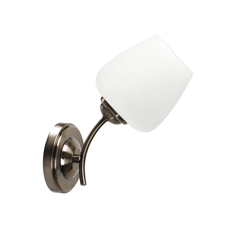 Nástěnné svítidlo Zina patina lampa 1x40 E27 stínidlo bílá