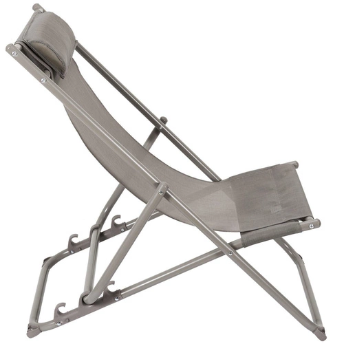 Zahradní lehátko Canard Ventos skládací s nastavitelným opěradlem tmavě béžové moderní