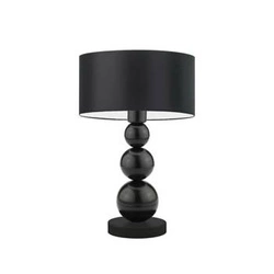Noční lampička HONOLULU černá moderní s látkovým stínidlem do ložnice a obýváku LYSNE 41 cm
