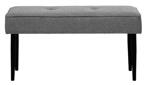 Čalouněná lavice Alize 100 cm šedá moderní do předsíně s černými nohami