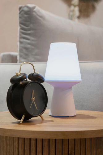 LED noční lampička Wiza bílá moderní do zahrady a ložnice přenosná USB Atmosphera