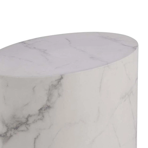 Sada oválných konferenčních stolků Mice bílý mramor moderní do obýváku glamour Actona