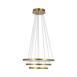 Závěsné LED svítidlo Lune zlaté moderní 3bodové do obýváku, jídelny nebo kuchyně 50 cm