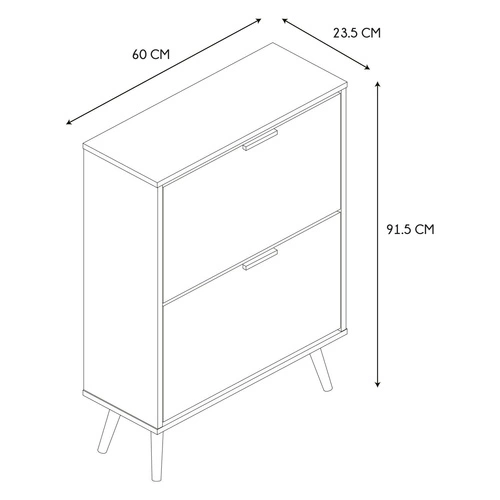 Úzký botník Sabana Intesi bílý skandinávský do předsíně s výklopnými dvířky