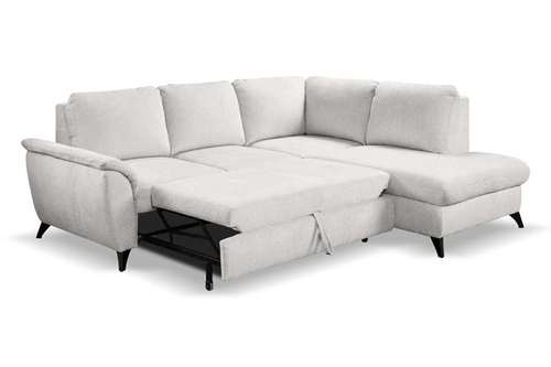 Rohová rozkládací sedačka Nevada šedá pravá moderní do obýváku s úložným prostorem