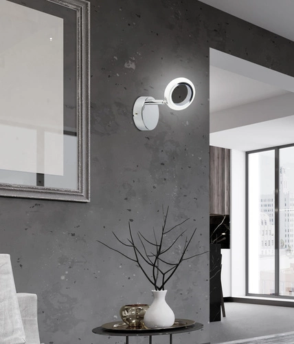 Nástěnné LED svítidlo Aurelion chrom moderní do ložnice a obýváku CANDELLUX LIGHTING