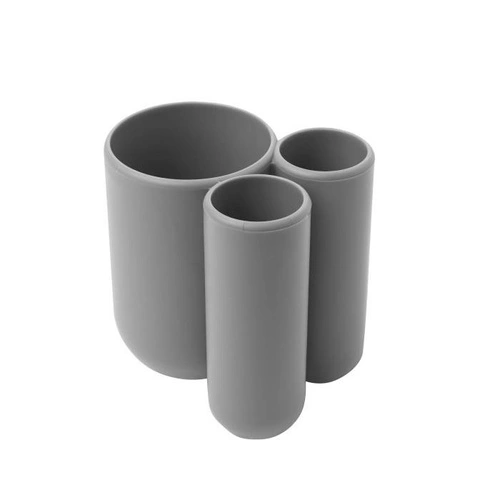 Organizer Touch šedý kelímek na zubní kartáčky moderní do koupelny Umbra