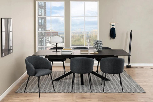 Čalouněná jídelní židle s područkami Eleanor Actona šedá moderní skandinávský styl