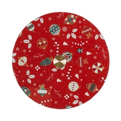 Červený otočný podnos na dort 28 cm