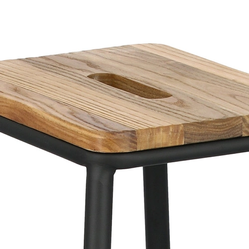 Barová židle Seattle Black Intesi moderní dřevěná do kuchyně a k ostrůvku, černá, 66 cm