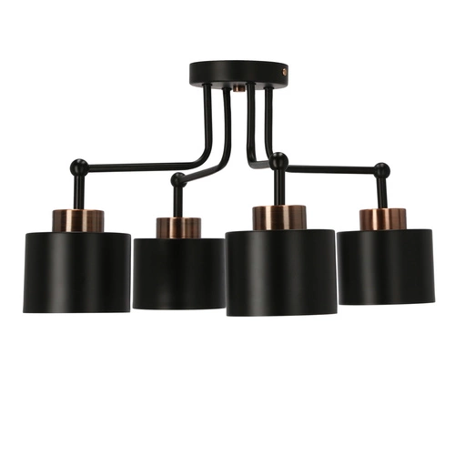 Moderní stropní svítidlo Olena černé 4bodové do obýváku, ložnice nebo kuchyně