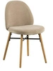 Čalouněná židle Sophia Actona béžová dubová moderní do jídelny a obýváku skandinávská