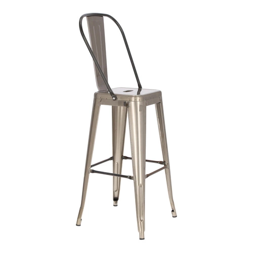 Židle barová Paris Back 75cm metalická insp. Tolix výprodej