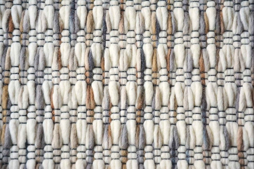 Vlněný béžový koberec Grain 250x350 cm moderní do obýváku snadno čistitelný