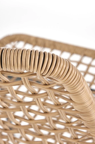 Ratanová židle Gordi boho s područkami do jídelny a obýváku na kovových nohách