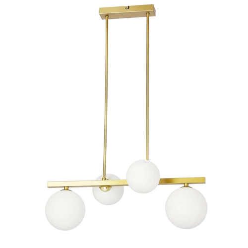 Mosazná závěsná lampa Kama 4x28W G9