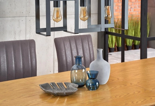 Rozkládací jídelní stůl Intesi Reland moderní loft dub přírodní černé nohy 160–220 cm