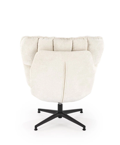 Otočná relaxační křeslo Florens krémová do obýváku moderní látka Intesi