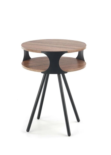 Kulatý konferenční stolek Nabul 45x60 cm loft dub s policí do obýváku Intesi