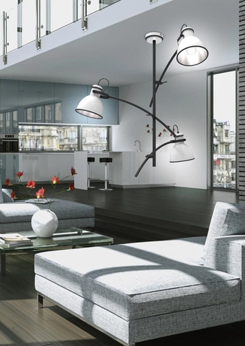 Závěsné svítidlo Zumba 3bodové kovové bílo-černé nastavitelné do obýváku a kuchyně