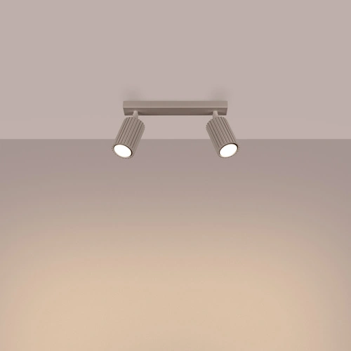 Stropní svítidlo KARBON 2 moderní béžové nastavitelné do obýváku a kuchyně hliník