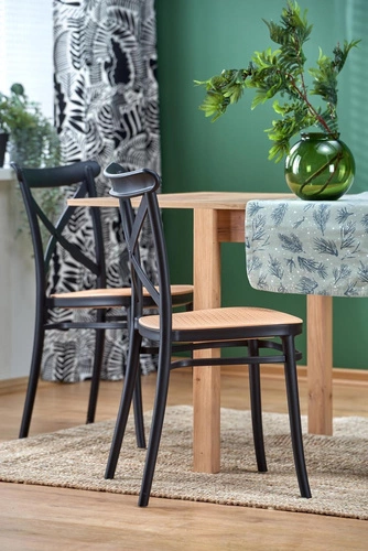 Rozkládací jídelní stůl Nalma Intesi 80–160 cm moderní čtvercový přírodní dub