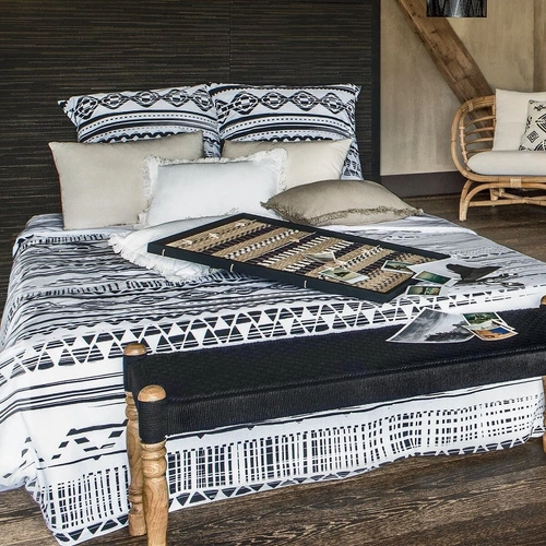 Bavlněné povlečení Etnik Atmosphera 220x240 moderní černo-bílé do ložnice Oeko-Tex