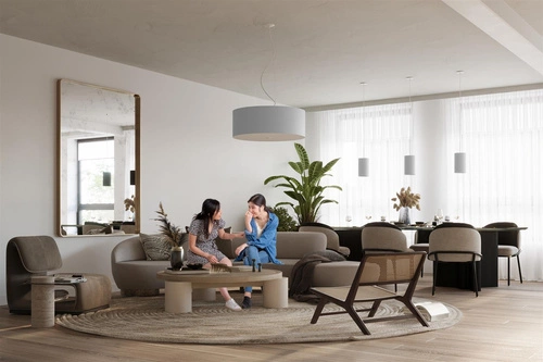 Moderní bílý lustr Otto závěsné svítidlo do obýváku a jídelny 15 cm